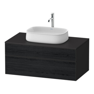 Duravit Meuble sous lavabo Zencha 100x55 cm, 1 tiroir, blanc/gris, système coulissant