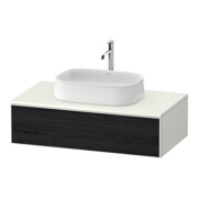 Duravit Meuble sous-lavabo Zencha 100x55 cm, 1 tiroir, blanc mat/noir mat, système d'installation k-1