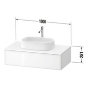 Duravit Meuble sous-lavabo Zencha 100x55 cm, 1 tiroir, E na/we m, système k Einr-3