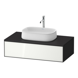 Duravit Meuble sous lavabo Zencha 100x55 cm, 1 tiroir, gris avec système d'installation