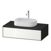 Duravit Meuble sous lavabo Zencha 100x55 cm, 1 tiroir, gris avec système d'installation-1