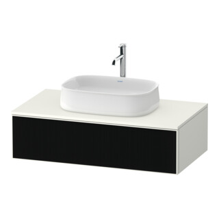 Duravit Meuble sous-lavabo Zencha 100x55cm, 1 tiroir, blanc brillant, système d’encastrement
