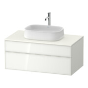 Duravit Meuble sous-lavabo Zencha 100x55cm, 1 tiroir, verre blanc, avec système soft-close-1