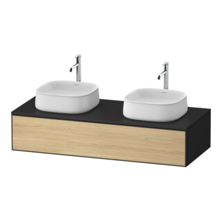 Duravit Meuble sous lavabo Zencha 130x55 cm, B bs, E nat/grap m, k Einr-Sys