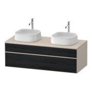 Duravit Meuble sous-lavabo Zencha 130x55 cm, B bs, E noir/taupe m, k Système d'encastrement