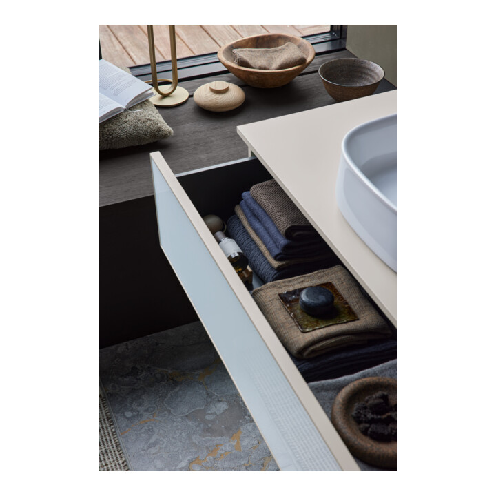 Duravit Meuble sous-lavabo Zencha 130x55 cm, B bs, G blanc/taupe m, k Système d'installation