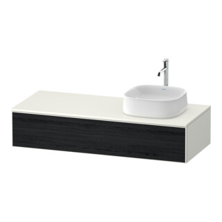 Duravit Meuble sous-lavabo Zencha 130x55 cm, B D, E noir/blanc mat, système d'installation k