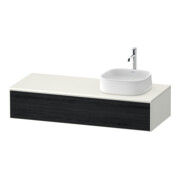 Duravit Meuble sous-lavabo Zencha 130x55 cm, B D, E noir/blanc mat, système d'installation k-1
