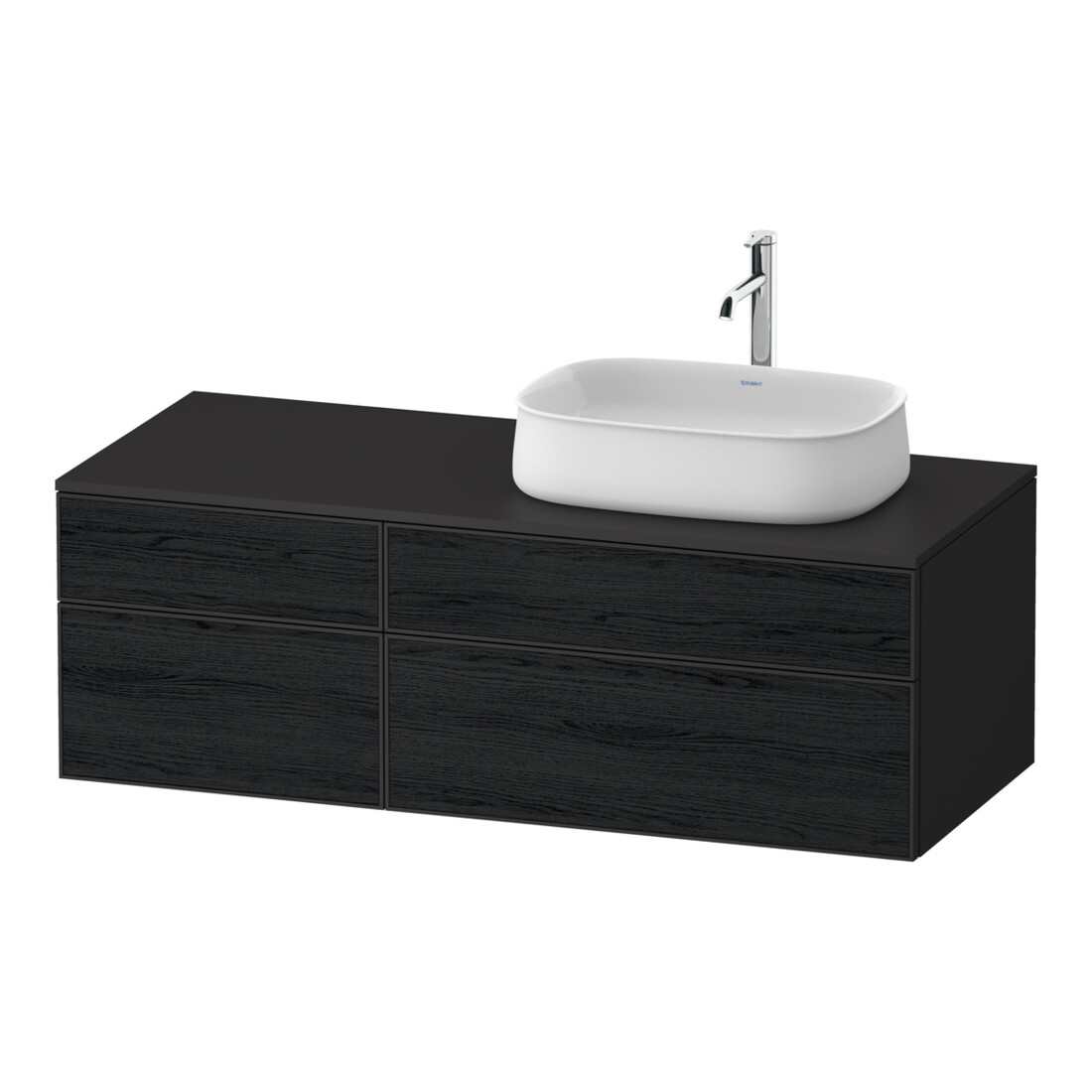 Duravit Meuble sous-lavabo Zencha 130x55 cm, B D, E noir/gris m, s Système d'encastrement