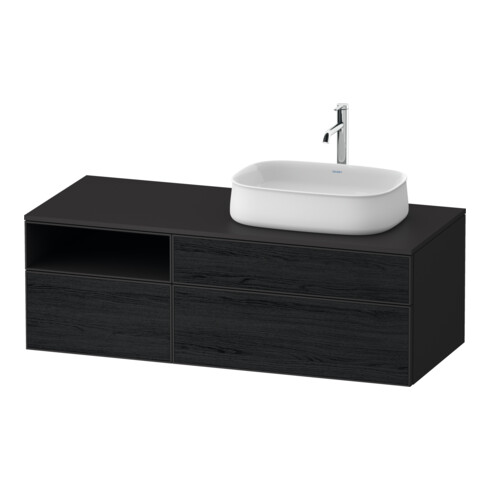 Duravit Meuble sous lavabo Zencha 130x55 cm, B D, E noir/gris m, s. système d'encastrement