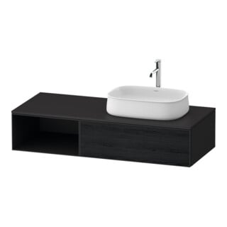 Duravit Meuble sous lavabo Zencha 130x55 cm, B D, E noir/gris m, système d'encastrement