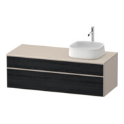 Duravit Meuble sous lavabo Zencha 130x55 cm, B D, E noir/taupe m, syt d'encastrement-1