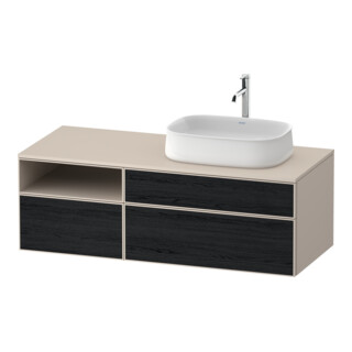 Duravit Meuble sous-lavabo Zencha 130x55 cm, B D, E noir/taupe m, syt d'install.