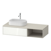 Duravit Meuble sous-lavabo Zencha 130x55 cm, B L, G blanc/taupe m, sytème de fixation k