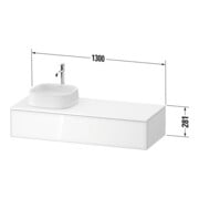 Duravit Meuble sous lavabo Zencha 130x55 cm, B L, G s Lini/w m, k Einr-Sys-3