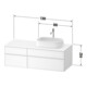 Duravit Meuble sous-lavabo Zencha 130x55 cm, B R, E na/we m, système d'installation k-3