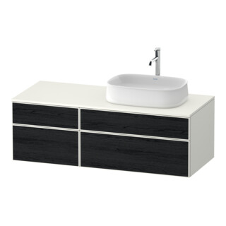 Duravit Meuble sous lavabo Zencha 130x55 cm, B R, E noir/blanc mat, système d'encastrement k