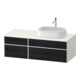 Duravit Meuble sous lavabo Zencha 130x55 cm, B R, E noir/blanc mat, système d'encastrement k-1