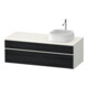 Duravit Meuble sous-lavabo Zencha 130x55 cm, B R, E noir/blanc mat, système d'installation k-1