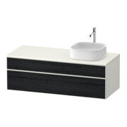Duravit Meuble sous-lavabo Zencha 130x55 cm, B R, E noir/blanc mat, système d'installation k