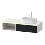 Duravit Meuble sous lavabo Zencha 130x55 cm, B R, E noir/blanc mat, système encastré-1