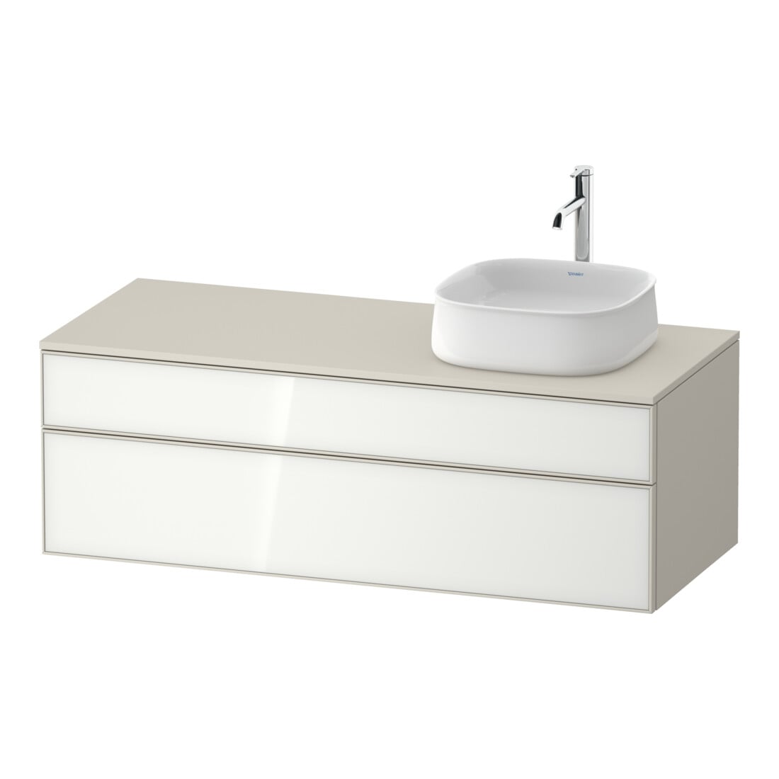 Duravit Meuble sous-lavabo Zencha 130x55 cm, B R, G blanc/taupe m, système k