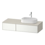 Duravit Meuble sous lavabo Zencha 130x55 cm, B R, G blanc/taupe m, système k intégré