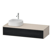 Duravit Meuble sous lavabo Zencha 130x55 cm, L G, E noir/taupe, s. système d'encastrement-1