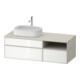 Duravit Meuble sous lavabo Zencha 130x55 cm, L P, blanc/taupe, système coulissant-1