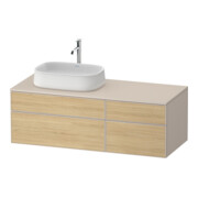 Duravit Meuble sous-lavabo Zencha 130x55 cm, L P, E nat/tau m, s Système d'encastrement-1