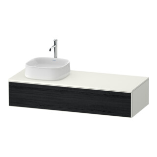 Duravit Meuble sous-lavabo Zencha 130x55 cm, L P, E noir/blanc mat, s Système d'encastrement