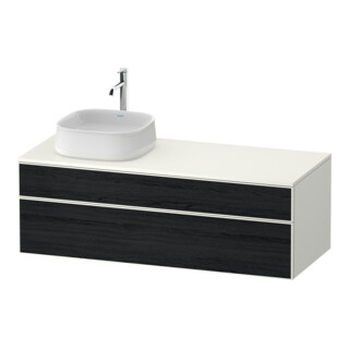 Duravit Meuble sous-lavabo Zencha 130x55 cm, L P, E noir/blanc mat, système d'encastrement