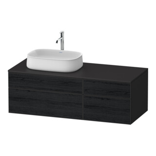 Duravit Meuble sous-lavabo Zencha 130x55 cm, L P, E noir/gris m, s Système d'encastrement