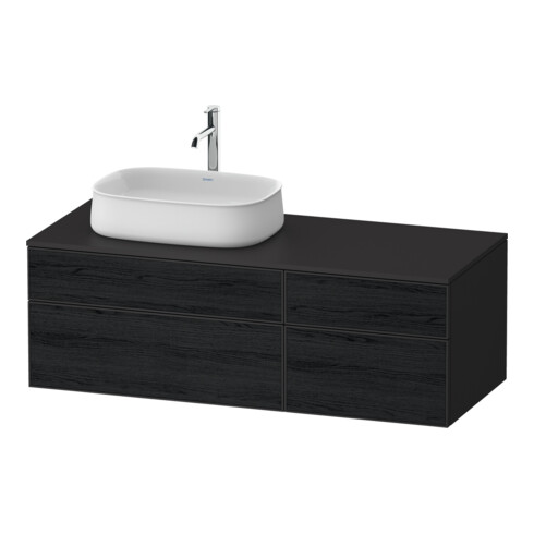 Duravit Meuble sous-lavabo Zencha 130x55 cm, L P, E noir/gris m, s Système d'encastrement