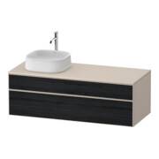 Duravit Meuble sous lavabo Zencha 130x55 cm, L P, E noir/taupe, s. Système d'encastrement