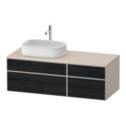 Duravit Meuble sous-lavabo Zencha 130x55 cm, L P, E noir/taupe, syt. encastrement