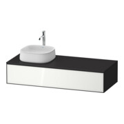 Duravit Meuble sous lavabo Zencha 130x55 cm, L P, G blanc/gris, sytème encastré-1