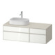 Duravit Meuble sous lavabo Zencha 130x55cm, L P, blanc/taupe m, système d'encastrement-1
