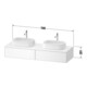Duravit Meuble sous lavabo Zencha 160x55 cm, B bs, E noir/gris m, k Système d'encastrement