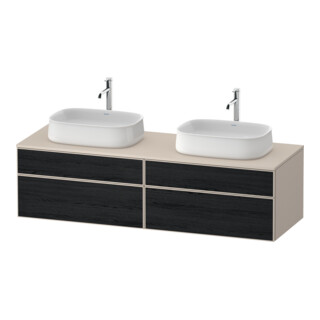 Duravit Meuble sous-lavabo Zencha 160x55 cm, B bs, E noir/taupe m, k Système d'encastrement