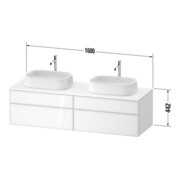 Duravit Meuble sous-lavabo Zencha 160x55 cm, B bs, E noir/taupe m, k Système d'encastrement-3