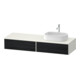 Duravit Meuble sous lavabo Zencha 160x55 cm, B R, E noir/blanc mat, système coulissant simple-1