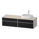 Duravit Meuble sous-lavabo Zencha 160x55 cm, B R, E noir/taupe m, k Système d'ouverture-1