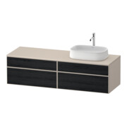 Duravit Meuble sous-lavabo Zencha 160x55 cm, B R, E noir/taupe m, k Système d'ouverture-1