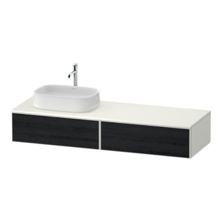 Duravit Meuble sous lavabo Zencha 160x55 cm, L, E noir/blanc mat, système k