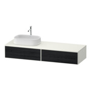 Duravit Meuble sous lavabo Zencha 160x55 cm, L, E noir/blanc mat, système k
