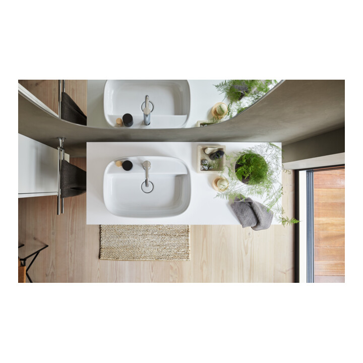 Duravit Meuble sous lavabo Zencha 160x55 cm, L, E noir/blanc mat, système k