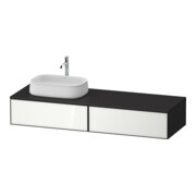 Duravit Meuble sous lavabo Zencha 160x55 cm, L P, blanc/gris, avec système d'installation