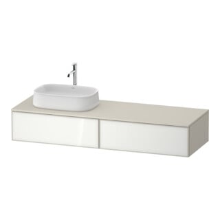 Duravit Meuble sous-lavabo Zencha 160x55 cm, L P, blanc/taupe m, k Système d'encastrement