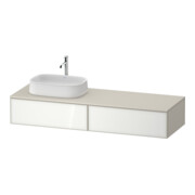 Duravit Meuble sous-lavabo Zencha 160x55 cm, L P, blanc/taupe m, k Système d'encastrement